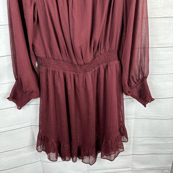 Charles Henry Womens size XL Metallic Off the Shoulder Long Sleeve Mini Dress - Picture 13 of 15